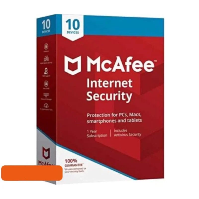 McAfee Internet Security de 1 a 10 dispositivos 1 año.